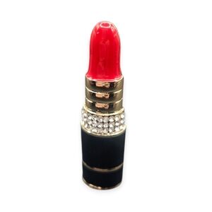 Crystal Lipstick Brooch
